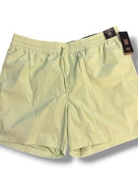 Vans Men's Pale Yellow Elastic Drawstring Athletic Shorts